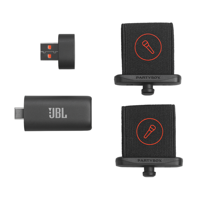 JBL EasySing Mics - Black - Two wireless AI-powered microphones with real-time vocal removal - Detailshot 4 image number null